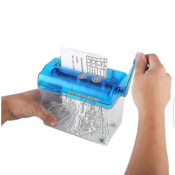 Bærbar Mini Makuleringsmaskin For Ark Håndsveiv Makuleringsmaskin For Hjem Fakturaer Små Brev_SZXM