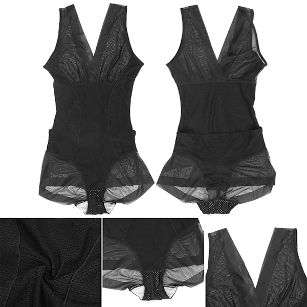 Buttock Lifting Tummy Control Body Shapewear Slimming Waist Trainer Girdle Bodysuit (Sort) M
