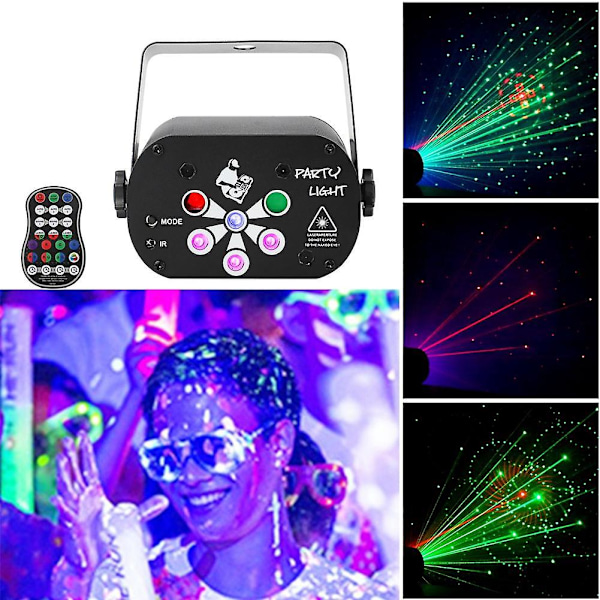 USB Lydaktivert LED Partylys Discolys