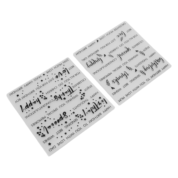 2 stk. gennemsigtige stempler DIY-produktion plast prægemapper til ferie kortfremstilling DIY scrapbooking journaling kuvert