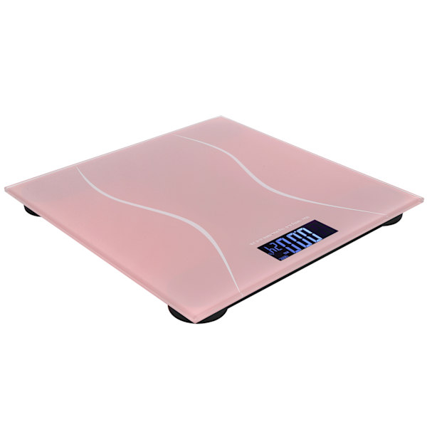 180 kg 400 lb digital badevægt elektronisk LCD baggrundsbelyst display ultratynd automatisk tænding (pink)