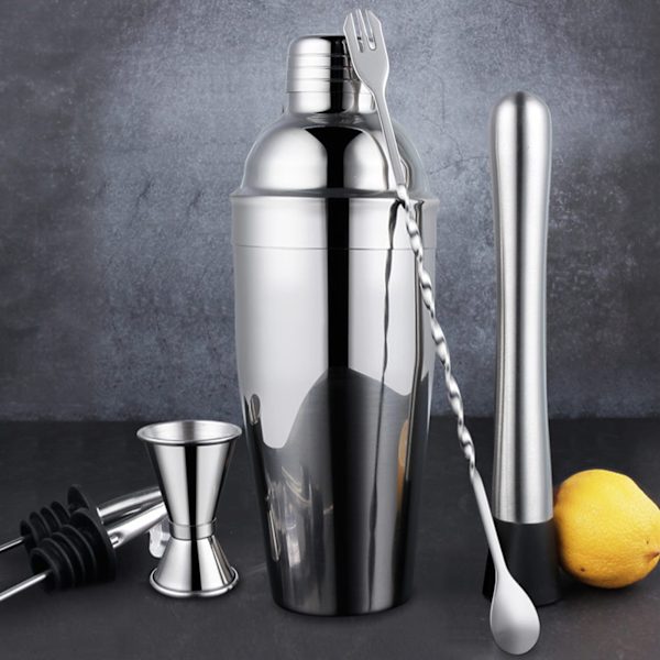 Bartender Kit - Lækagesikkert - 304 Rustfrit Stål - Bartender Værktøj - 750ml Cocktailshaker Sæt til Bar