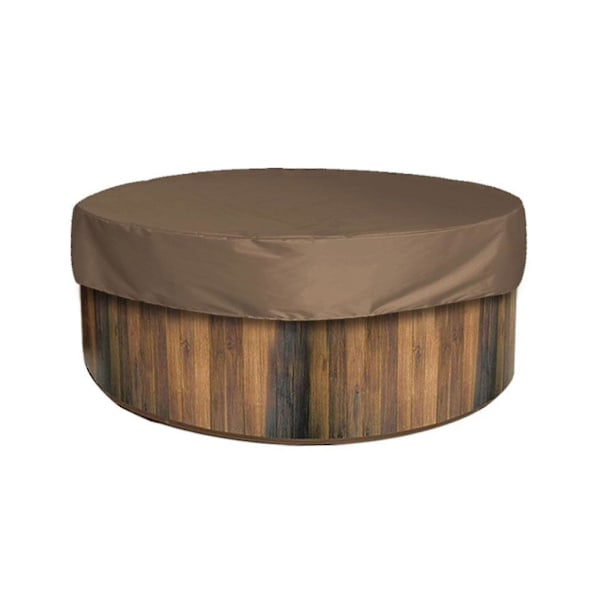 Badekar Trekk Vanntett Anti-UV Spa Boblebad Beskytter Utendørs Møbler New-C Brun