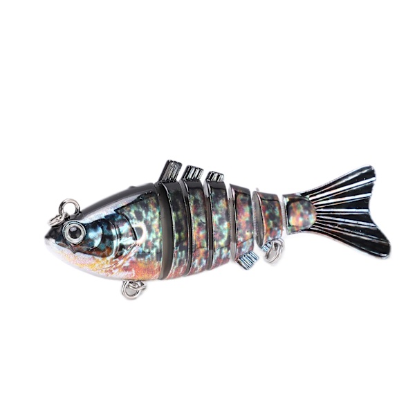 Flerleddet Swimbait Multi Sektions Fiskeri Hard Bait med 2 Kroge til Bas Ørred Ferskvand Saltvand2#