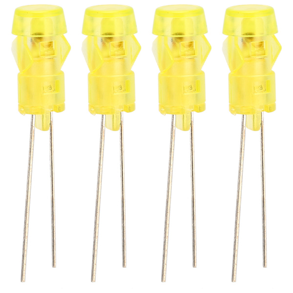 20 st 3 mm DIY LED-diod bärbar ljusdiod för vetenskapligt projekt experiment gult ljus
