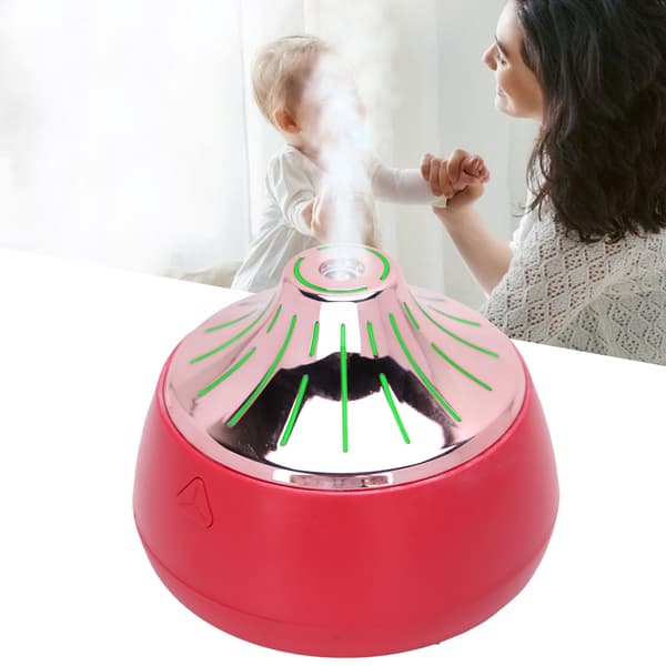 200 ml luftfuktare USB-laddning aromaterapi diffusor skrivbordslampa mini dimmaskin (röd roséguld)