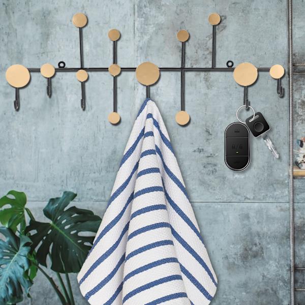 Vægmonteret knagerække Tøj Organizer Kroge Bøjle til hatteposer Håndklæde Stue Decor