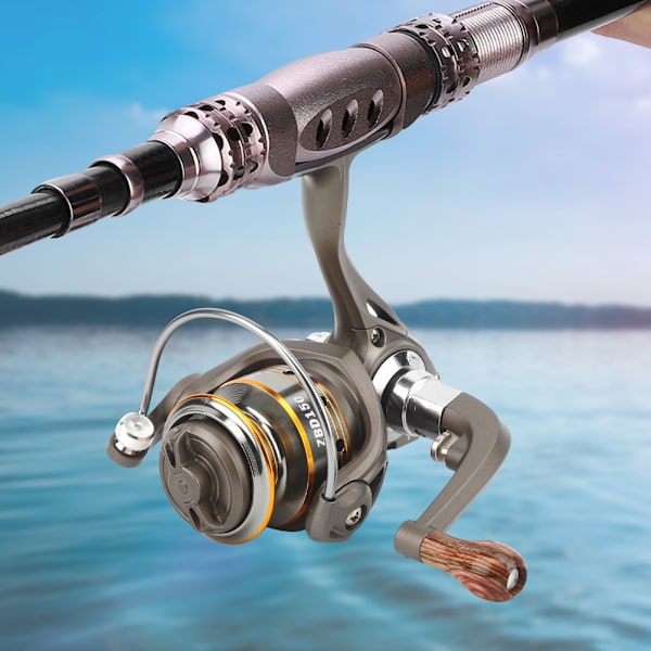 Bærbar alle metal holdbare 13+1BB lejer mini spinning hjul fiskeline hjul tilbehør (Mini 150)