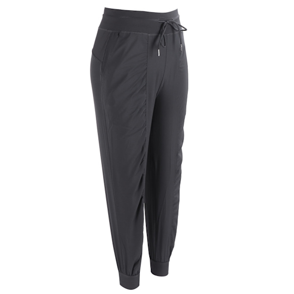 Kvinners Sports Fitness Joggere Polyester Løs Casual Sweatpants med Lommer for Løping (Grå) XXL