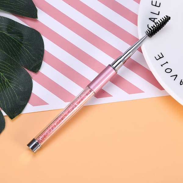 Øyenvippe Øyenbrynsbørste Mascara Wands Applikator Spooler Øyenvippeforlengelse Øyenbrynskam Rosa