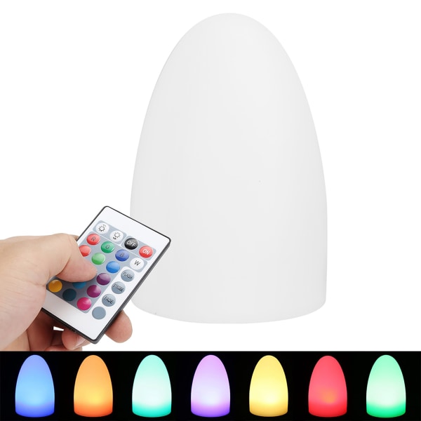 USB-lading LED Egg Nattlampe Fjernkontroll 16 RGB Farge Øyebeskyttelse Bordlys for hotellrom (10x15CM (Lading)