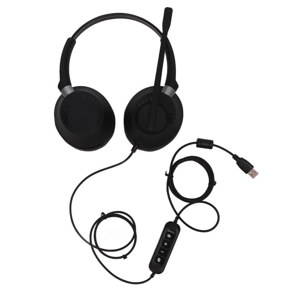 PC-headset brusreducering volymjustering USB-dator spelhörlurar med mikrofon