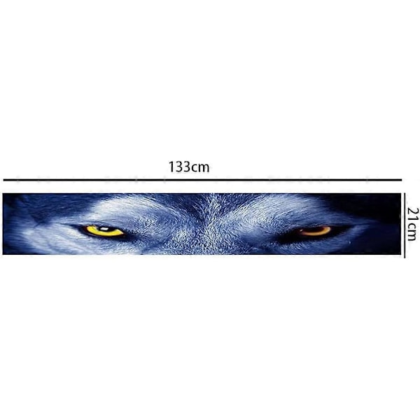Occhio di lupo Bilmærker, Bil Front/Bagrude Mærkat 3D Ulve Dekaler Personlige Bilrude Mærkat Forrude Mærkat 133 * 21cm