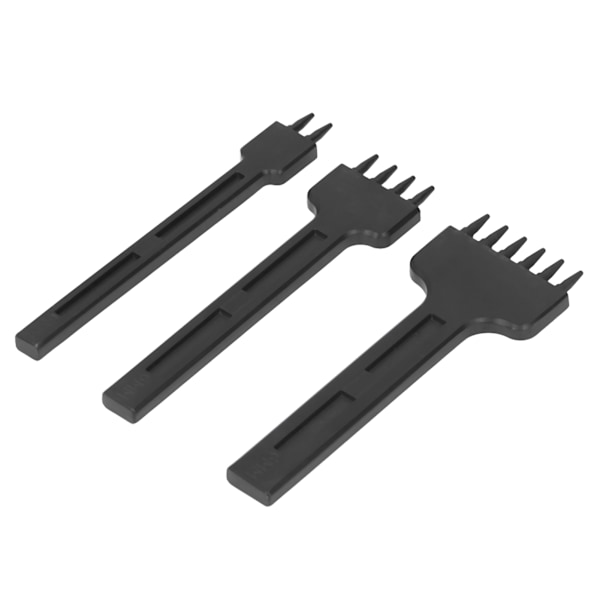 3 st läderhålslag DIY handgjorda lädervaror läder zinklegering svart runt hål rad stans 6mm