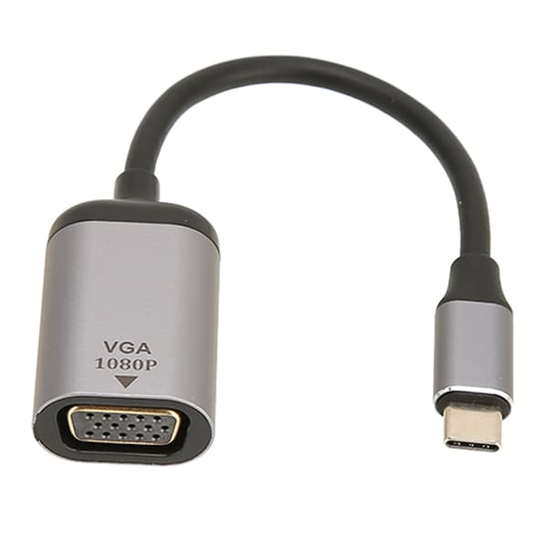 USB C til VGA-adapter aluminiumslegering 1920x1200 60Hz stabil transmission Type C til VGA-adapter til bærbar computer stationær