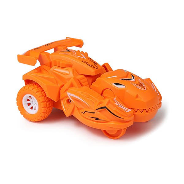 Dinosaur Transformer Bil Realistisk Deformasjon Treghet Scooter Småbarn Barn Leketøy Gave Oransje