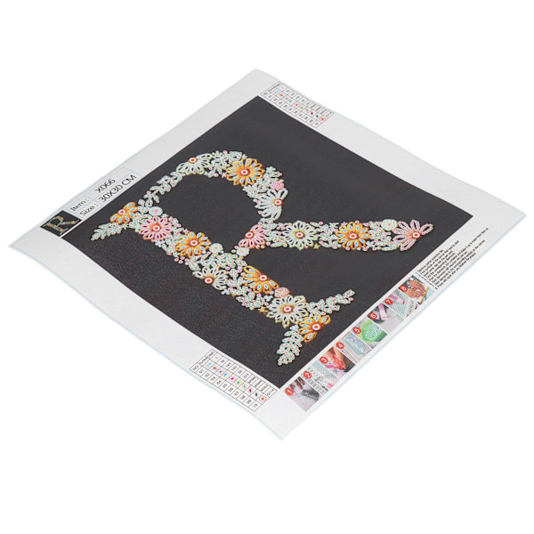 Strassmålning Occident Style Lucky Letter R Mönster DIY Göra avkopplande Intressant Strasskonstmålning