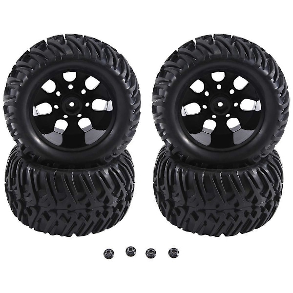 4 st 125mm 1/10 Short Course Truck Däck 12mm Hex för Slash,B