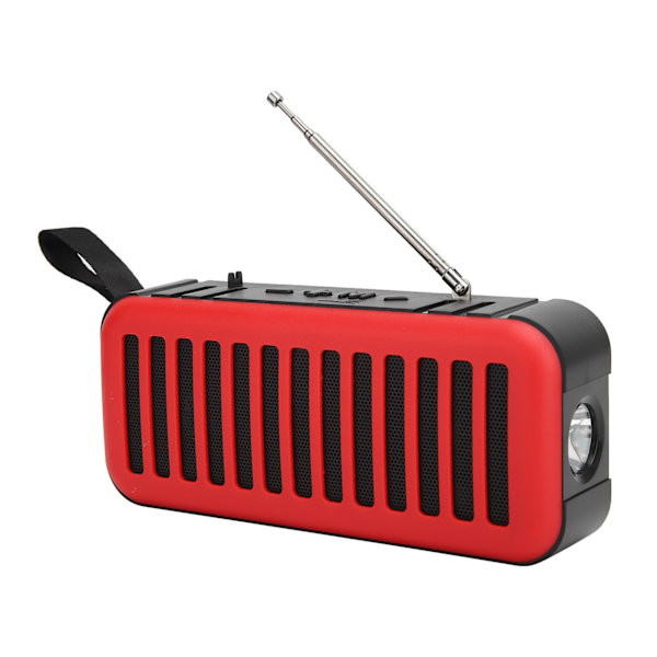 D6‑2 Trådlös Bluetooth-högtalare Mini Bärbar Solcellsladdad Subwoofer Stöd FM Röd