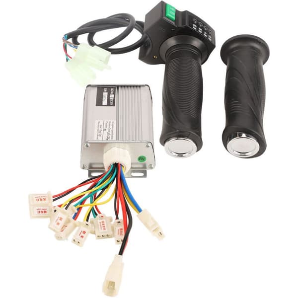 36V 1000W Børstet Motorcontroller med Gummi Twist Grip og Aluminiumlegeringshus til Elcykler