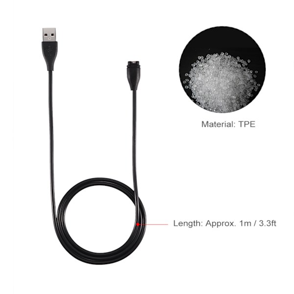 USB Laddningsdatakabel Laddare Adapter för Garmin Fenix ​​5/5S/5X för Forerunner935
