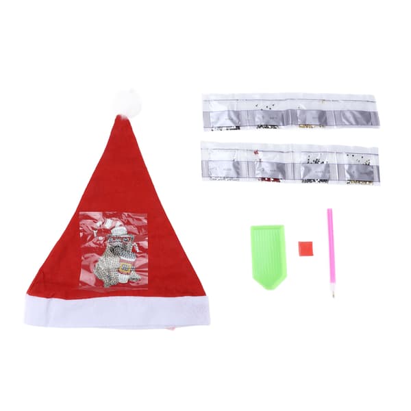 Julehatt DIY Håndlaget Diamantmalt Julehatt Klassisk Festdekorasjon AA856