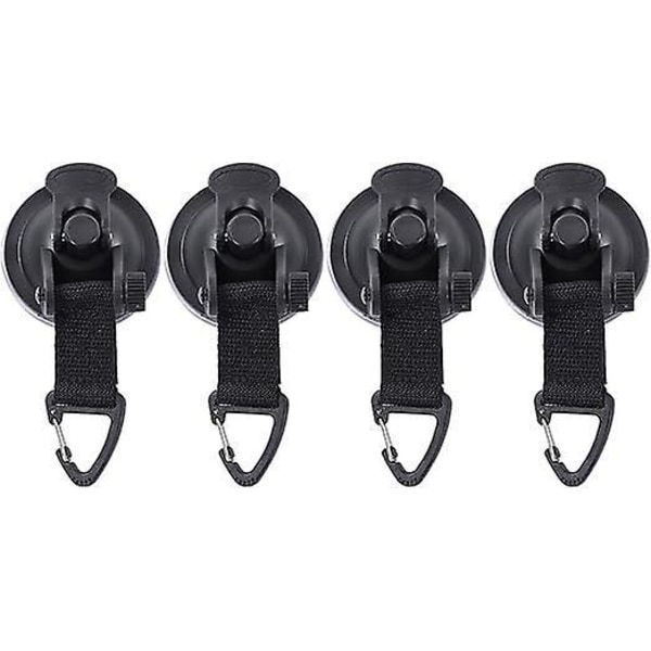 4 kraftige sugekopper, sterke sugekroker, oppgraderte sugekopper for camping i bil, campingdukstilbehør for bilfortelt, båt, campingduk
