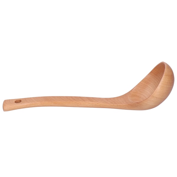 Træslev til suppe med ophængningshul, langt håndtag, letvægts 27,5x7,5cm/10,8x2,9in
