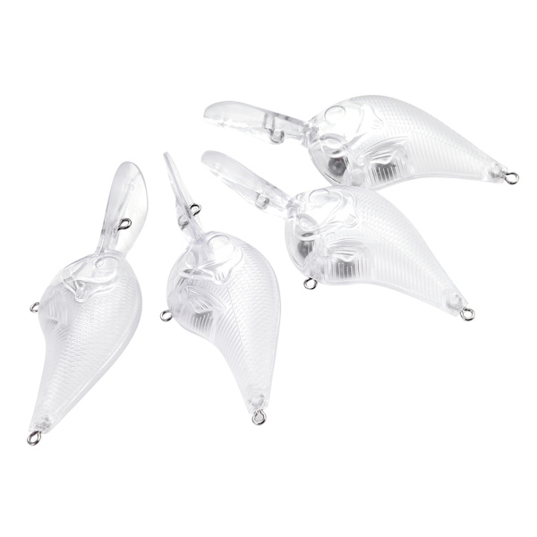 10 st Blank Crankbait omålat hårt bete Fiskedrag Tackle DIY-tillbehör