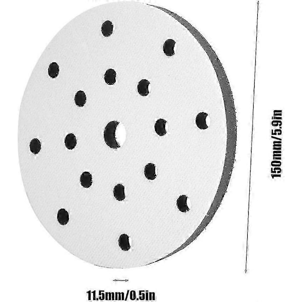 Mjuk Slipplatta, 150mm Mjukt Slipplattsgränssnitt Mjuk Svamp Diameter 150mm (17 Hål)_SZXM