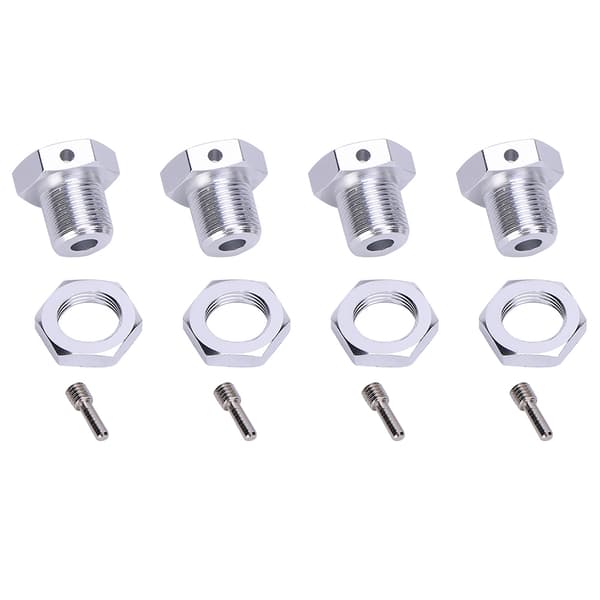 5 mm 0,2 tommer aluminiumslegering dekkkobler passer til TRAXXAS EREVO 1/10 bil (sølv)