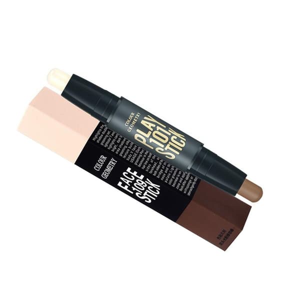 Highlighter Stick Dubbelsidig Vattentät Brightener Highlighter Smink Konturstift Typ 2