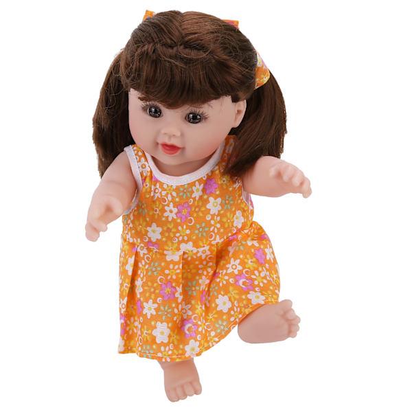 30 cm realistisk Reborn babydocka i helkropp vinyl Livsliknande vattentät söt babydocka Orange