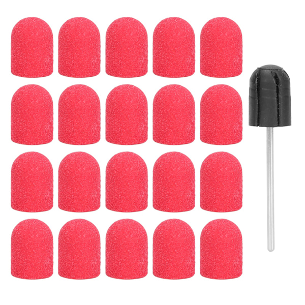 Nail Art Cap Nagelborr Polering Slipning Slipband Set (13 x 19mm)Röd