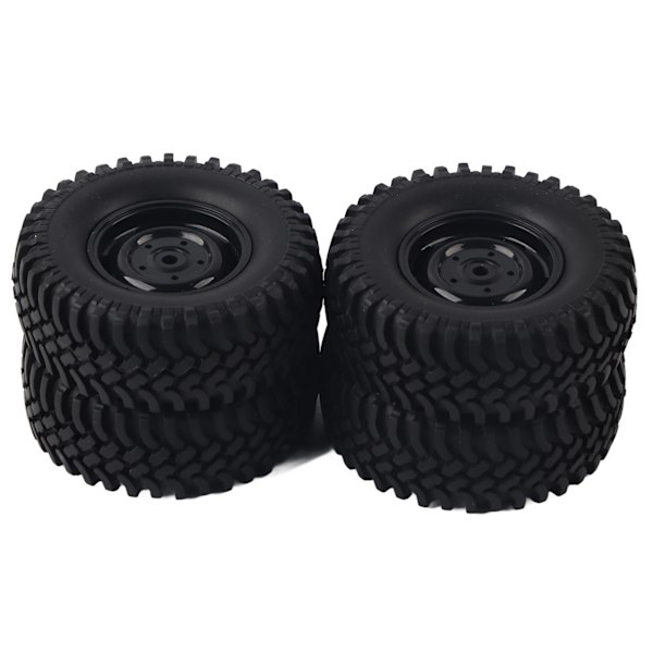 4 st 100 mm plast 1,9 tum fälg gummi fram och bak däck set för 1/10 RC Crawler bil