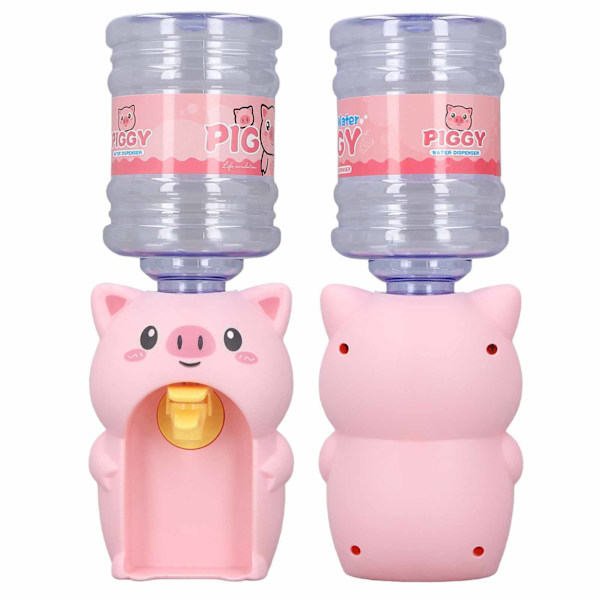 Barnvatten Dispenser Leksak Söta Cartoon Gris Form Design Miniatyr Dricksfontän för Över 3 År Gamla