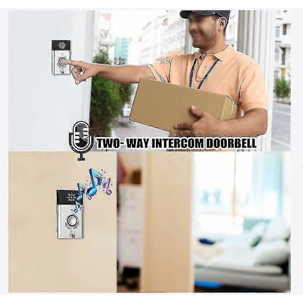 Tvåvägs Trådlös Intercom Med Inbyggd Högtalare, Passerkontrollsystem, Upp Till 6 Månaders Standby 100*60*14.8mm Zekai