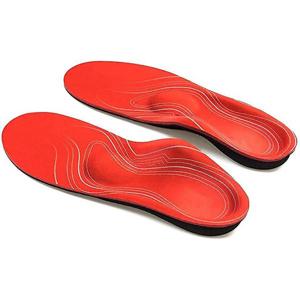 Hög fotvalvsstöd innersula - Tjockt fotstöd för plantar fasciit, plattfot och fotvalgus (unisex)
