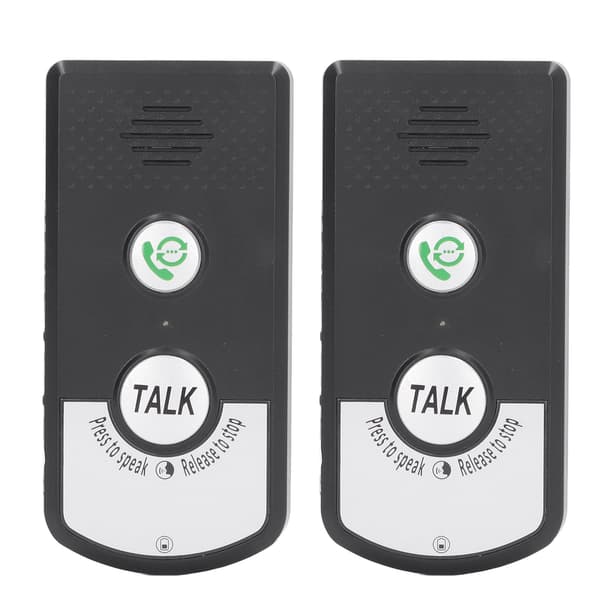 Trådløs stemmeintercom Hjem Smart 2-vejs talende dørklokke til ældreplejere og handicappede sorte