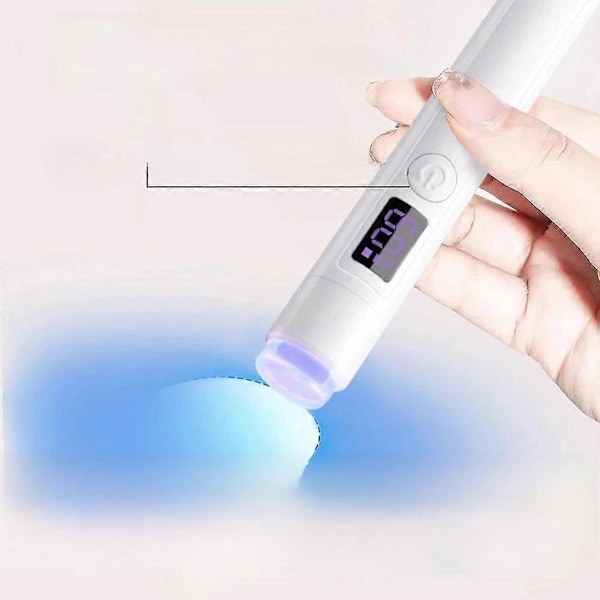 Bärbar Mini UV LED Nagellampa med Ställ för Manikyr Torklampa Professionell Ultraviolett USB Uppladdningsbar RosaMedStäll