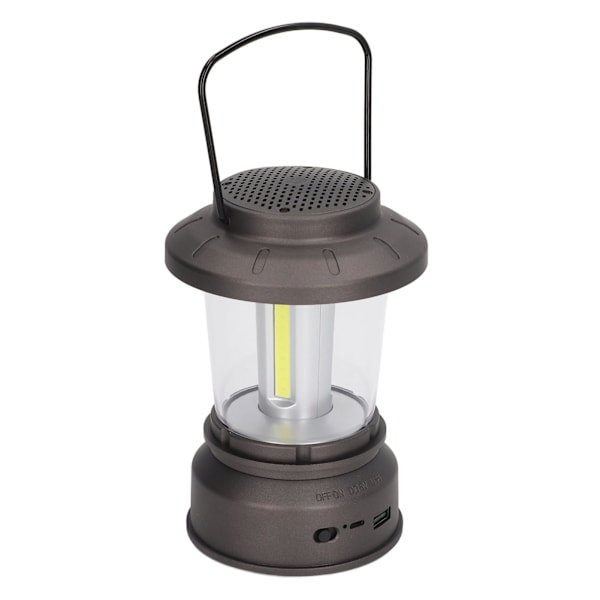 Utomhus Bluetooth-högtalarljus Retro-stil 2 lägen USB-strömförsörjning IP65 Vattentät Bluetooth-musik Camping Lykta Gult Ljus
