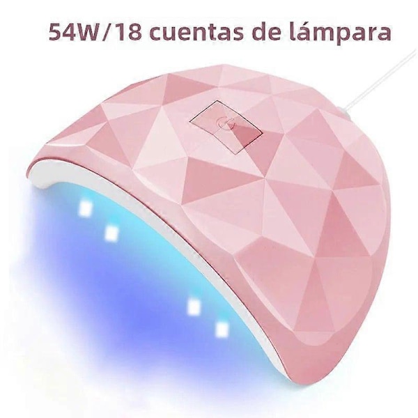 LINMANDA 54W UV LED Kynsikuivain 18 Lampulla USB Älykäs Ajastin Auringonvalo Kynsitaidetarvikkeet Valkoinen
