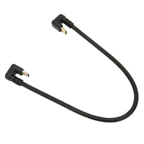 Dataförlängningskabel 10 Gbps Guldpläterad Snabb Vinklad Hane till Hane USB 3.1 Typ C-kabel 11,8 tum
