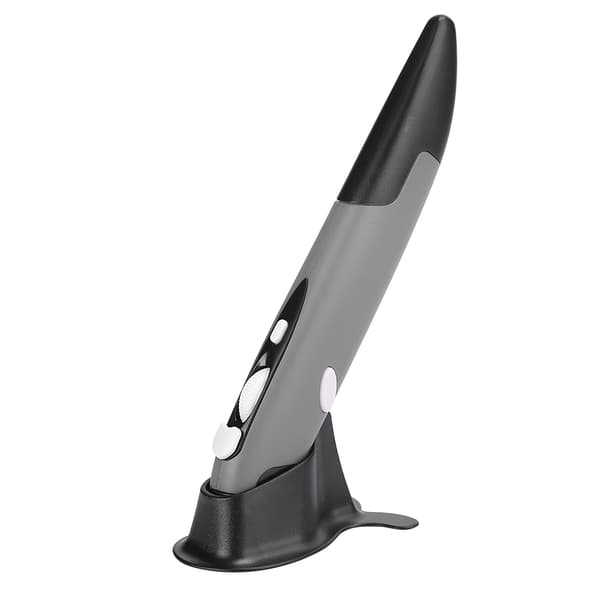 USB Computer Stylus PC Dele Trådløs 2.4G Mus Pen Type Personlig Innovativ Vertikal (Grå PR-03)