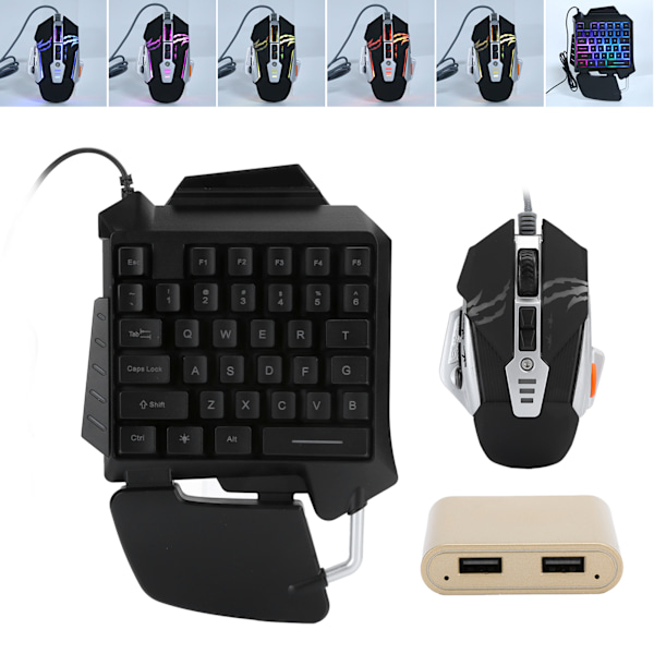 3 stk. perifer utstyrt kablet tastatur mus konverter utstyr USB universal for Android, for IOS