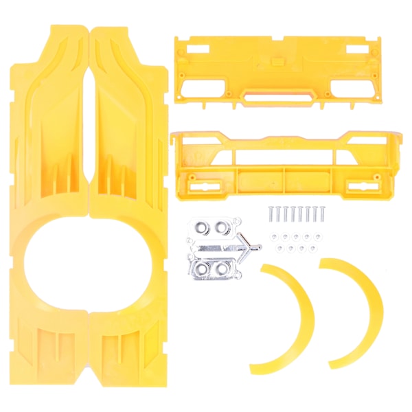 RC Wide Body Large Surrounding Cover Plastic Modification Kits Fit for WPL D12 RC TruckYellow