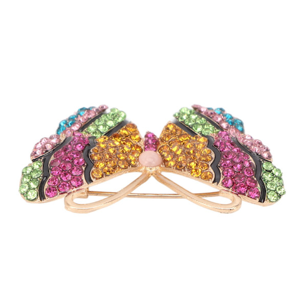 Rhinestone Butterfly Brosch Retro Säkerhet Färgglad Butterfly Crystal Brosch Pin Dekoration Present för kvinnor Flickor