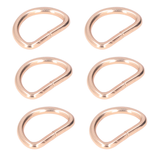 100 stk. D-ringe, robuste, holdbare, blanke, bred anvendelse, farveægte, nem montering, metal D-ringe, guld