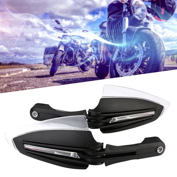 2st 7/8\" Universal Motorcykel Handskydd LED Blinkers DRL Indikator Skydd