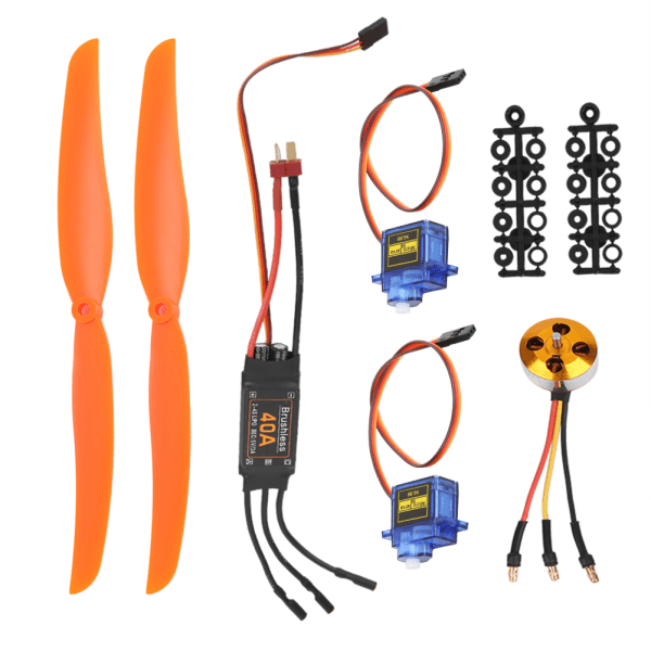 A2212 1000KV Børsteløs Motor 40A ESC SG90 9G Mikro Servo 1060 Propell for RC Fly (1000KV Motor 40A ESC 9G Servo 1060 Propell)